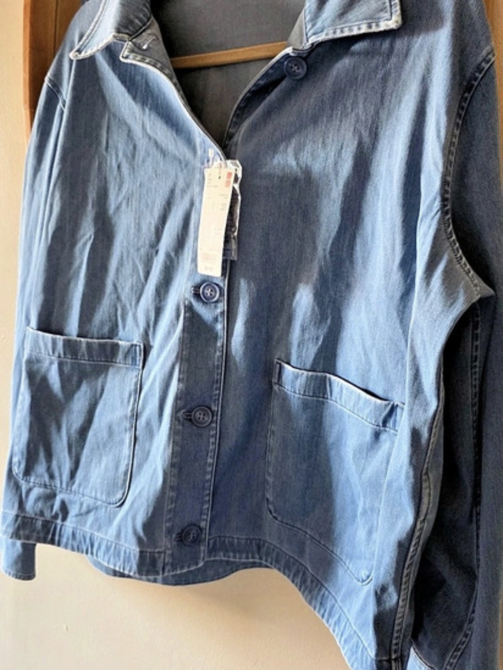 Uniqlo Relaxed Jacket Women's Denim Jacket Blue Large NWT